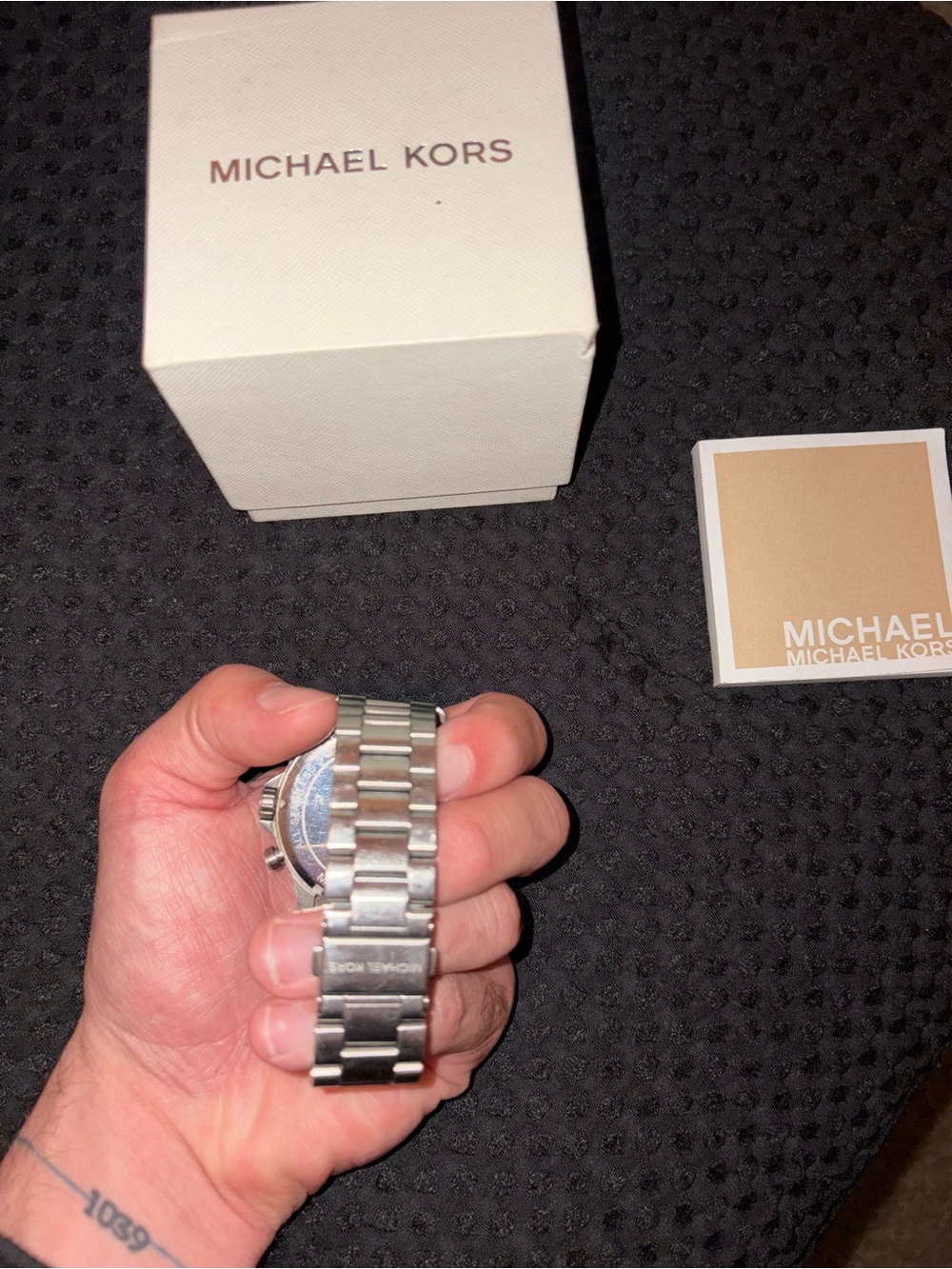 Michael Kors Silver Men’s Stainless Steel Chronograph Watch - Picture 3 of 5